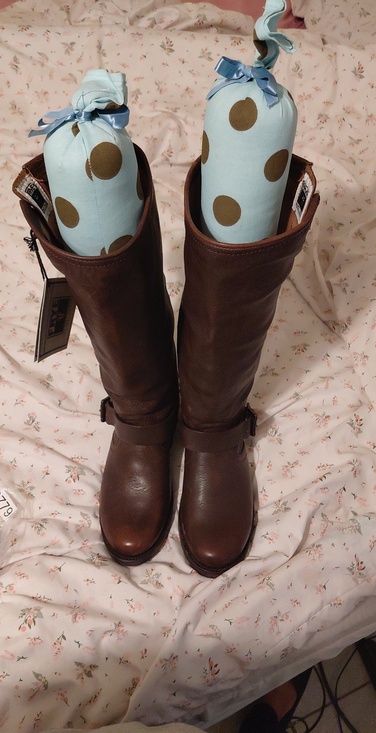 Frye Shoes - Frye Dark Brown Leather Veronica Slouch Tall Boots Brand New